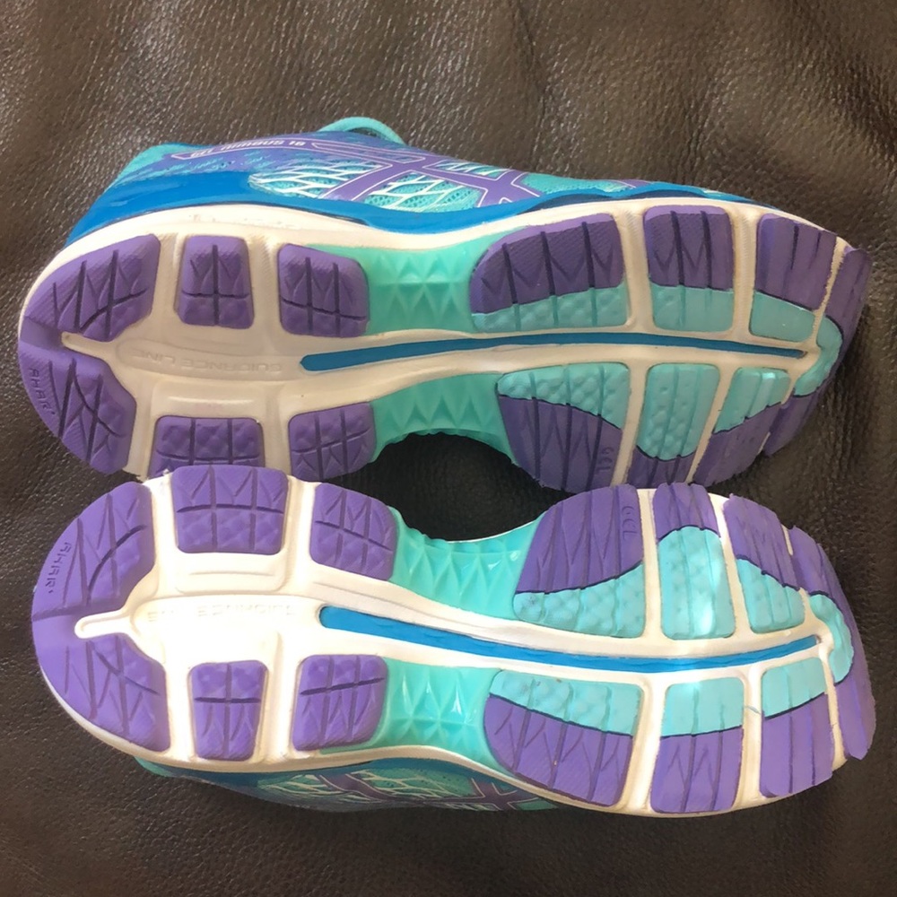 Asics Gel Nimbus Running Sneakers Shoes Blue Wide Trainers Gym Womens 7 D - Picture 3 of 4